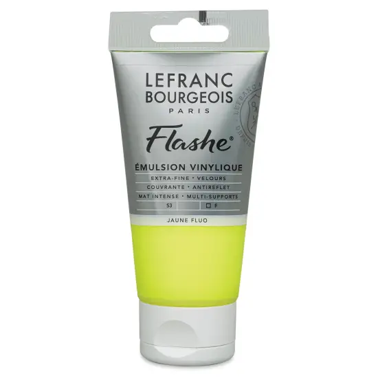 Lefranc & Bourgeois Flashe Vinyl Paint - Fluorescent Yellow, 80 ml tube {1}