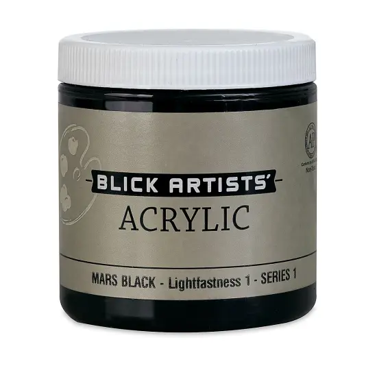 Blick Artists' Acrylic - Mars Black, 8 oz jar {2}