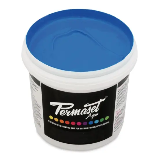 Permaset Aqua Fabric Ink - Glow Blue, Liter {1}