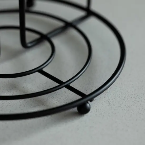 Freestanding Black Iron Towel Paper Holder Stand Roll Dispenser with Frame for Kitchen {5}
