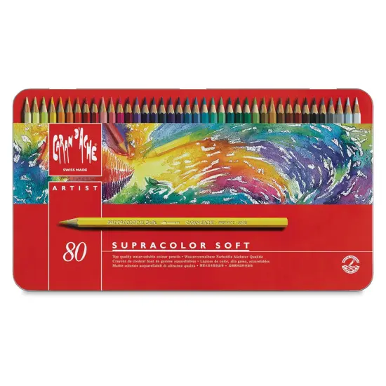 Caran d'Ache Supracolor Soft Aquarelle Pencil Set - Assorted Colors, Set of 80 {1}
