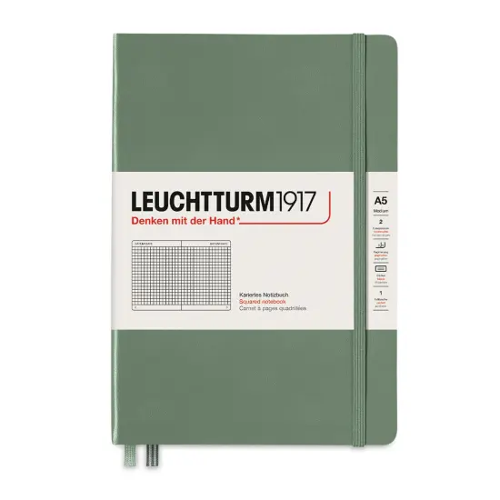 Leuchtturm1917 Squared Hardbound Notebook - Olive, 5-3/4" x 8-1/4" {1}