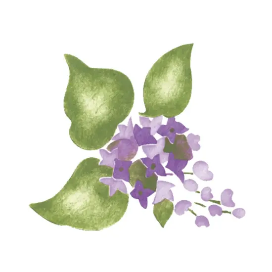 Small Lilac Flower Wall Stencil | 2958 by Designer Stencils | Reusable Art Craft Stencils for Painting on Walls, Canvas, Wood | {1}