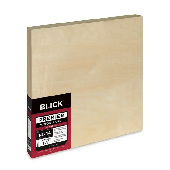 Blick Premier Wood Panel - 14" x 14", 1-1/2" Gallery Profile, Cradled {1}