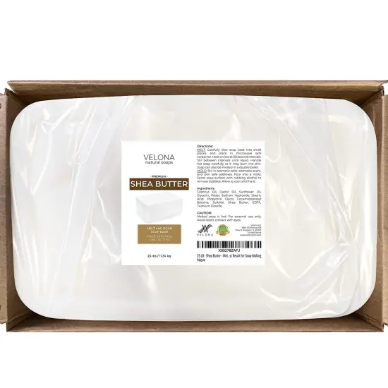 25 LB - Shea Butter - Melt and Pour Soap Base by Velona | SLS/SLES Free | Natural Bars for The Best Result for Soap-Making {3}