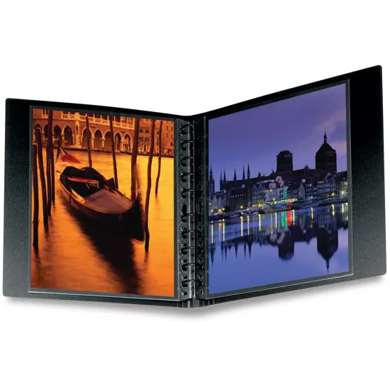 Itoya Art Profolio Multi-Ring Binder - 8 1/2" x 11", Black, Portrait {2}