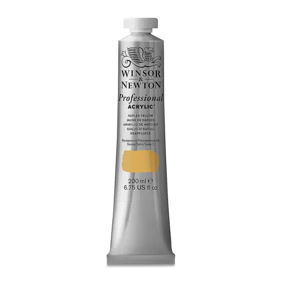 Winsor & Newton Professional Acrylics - Naples Yellow, 200 ml tube {2}