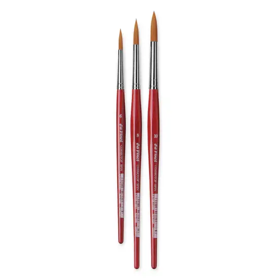 Da Vinci Cosmotop Spin Brushes - Large Rounds, Set of 3, Short Handle {1}