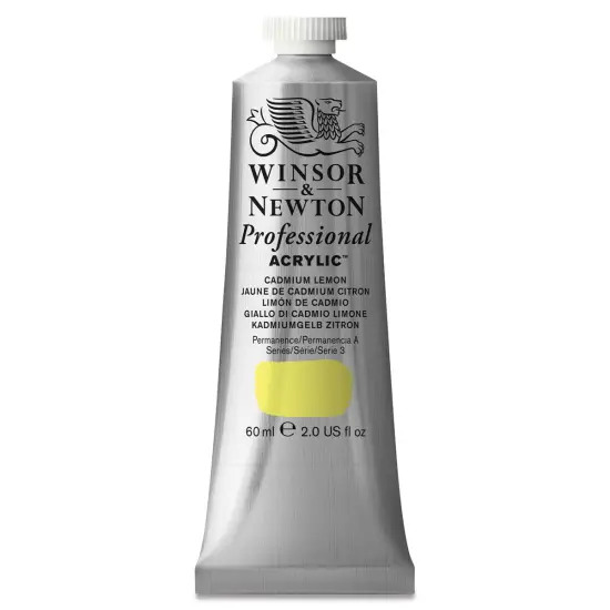 Winsor & Newton Professional Acrylics - Cadmium Lemon, 60 ml tube {1}