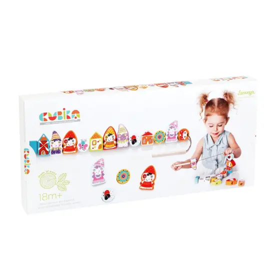 Wise Elk/Cubika Wooden Lacing Toy - Happy Dwarves {3}