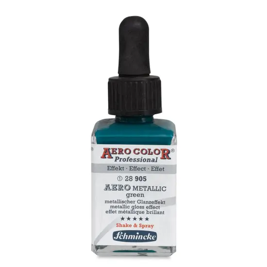 Schmincke Aero Color Professional Airbrush Color - 28 ml, Aero Metallic Green {1}