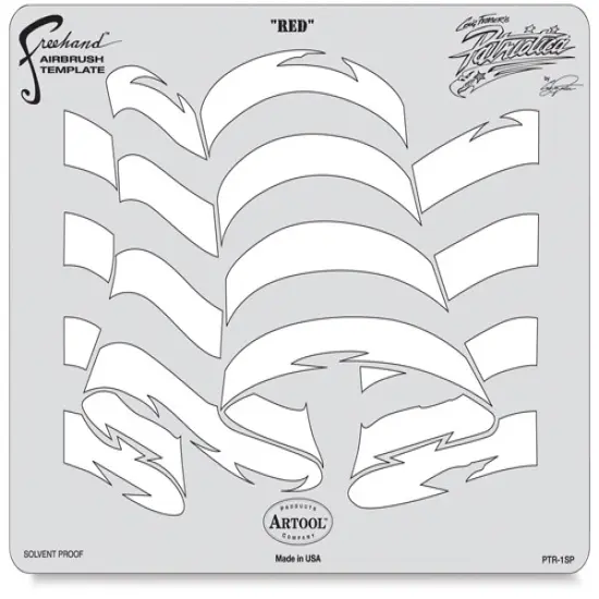 Iwata Artool Freehand Template - Patriotica Red {1}