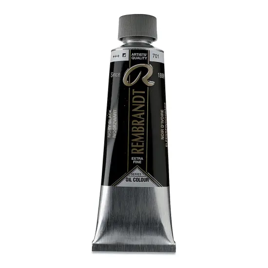 Rembrandt Artists' Oil Color - Ivory Black, 150 ml tube {2}