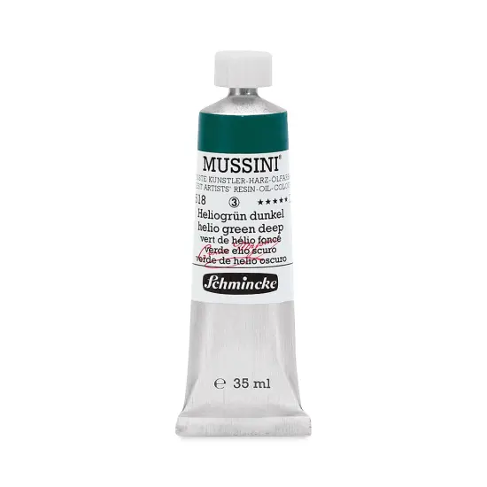 Schmincke Mussini Oil Color - Transparent, Helio Green Deep, 35 ml tube {1}