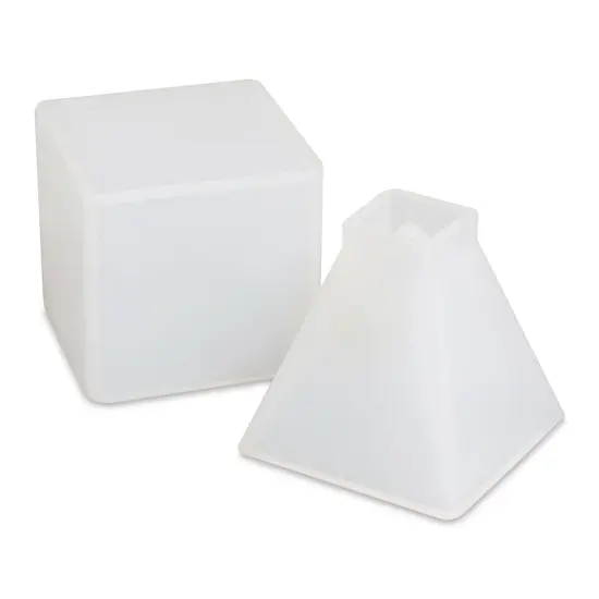 American Crafts Color Pour 3D Shape Silicone Molds - Pyramid and Cube, Pkg of 2 {1}