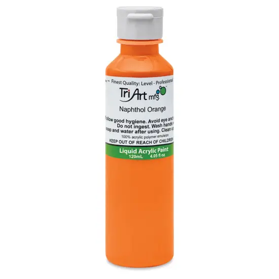 Tri-Art Liquid Artist Acrylics - Naphthol Orange, 120 ml bottle {1}