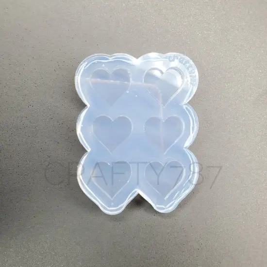 Heart Studs 3 Pairs Silicone Mold (A9) {3}