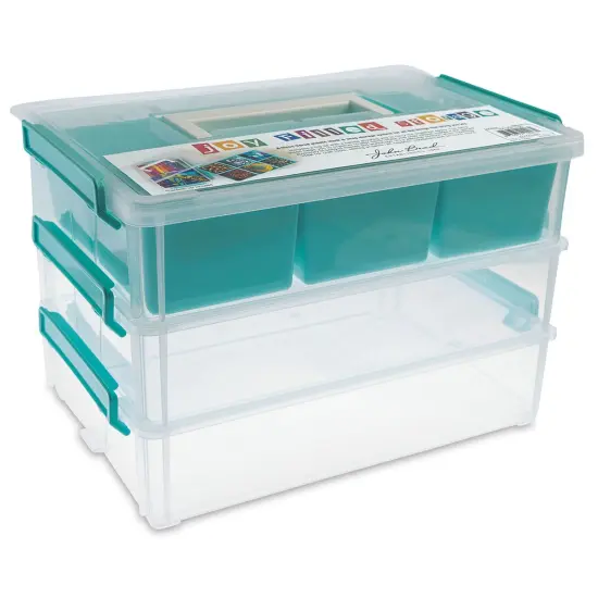 John Bead Stack and Snap Craft Storage Containers - 3 Layers with Insert, 2-1/2"H x 7"W x 10"L {1}