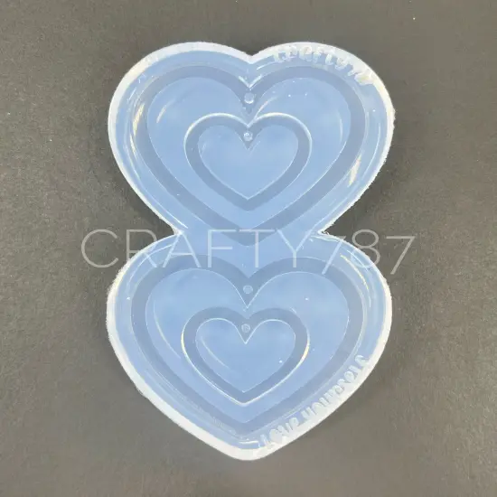 Two Heart Dangle Earring Mold Valentines Corazon (D1) {1}