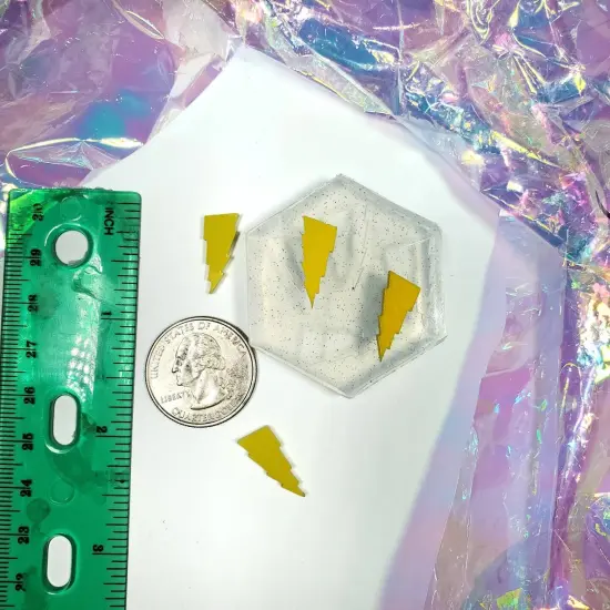 Lightning Bolt Earring Silicone Mold | Jewelry Mold | Earring Mold | Resin Mold(B12) {3}