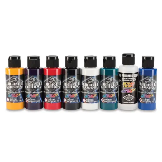 Createx Wicked Colors Airbrush Color - 2 oz, Set of 8, Sampler #2 {1}
