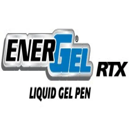 EnerGel RTX Retractable Liquid Gel Pen, Flag Barrel, (0.7mm) Metal Tip, Medium Line, Black Ink, 5-Pk {3}