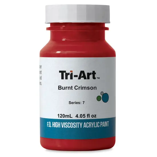 Tri-Art High Viscosity Artist Acrylic - Burnt Crimson, 120 ml jar {1}