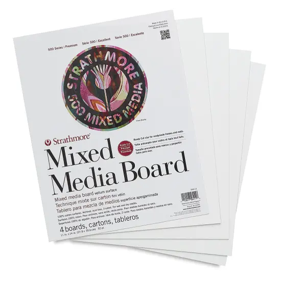 Strathmore Mixed Media Board Pack - 11" x 14", Pkg of 4 {1}
