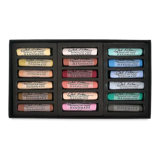 Richeson Handmade Soft Pastels - Portrait Colors, Set of 18, Full Stick {1}
