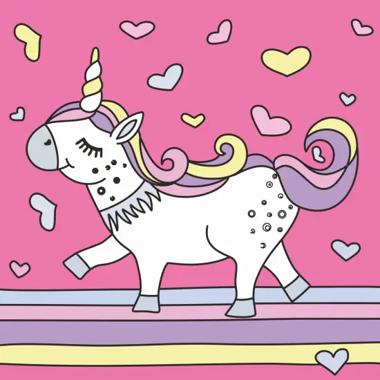 Artwille Paint by Outlines for Kids, Acrylic Painting Kit - "Dear", 7.9 x 9.9 in {1}