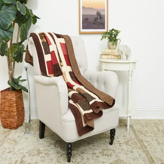 Safari Dream Cotton Quilted 50" x 60" Throw Blanket {3}