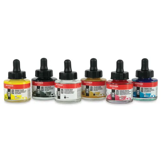 Amsterdam Acrylic Ink - Basic, Set of 6 {1}