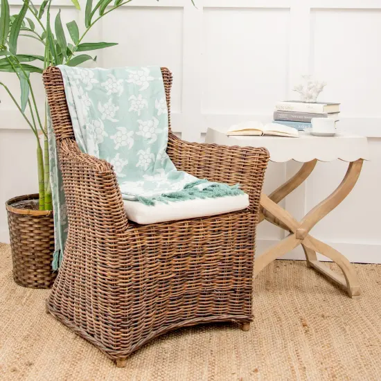 Chenille Sea Turtles Woven 50" x 60" Throw Blanket {4}