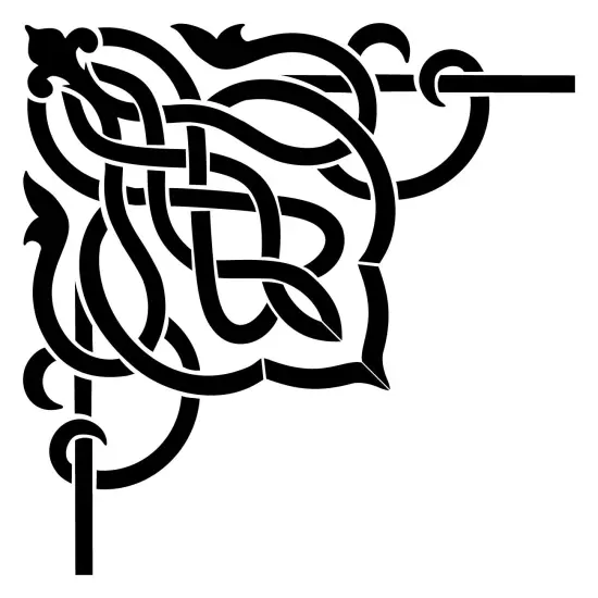 Celtic Scroll Corner Wall Stencil | 3595 by Designer Stencils | Reusable Stencils for Painting | | {1}