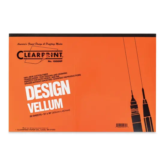 Clearprint 1000H Drafting Vellum Pad - 12" x 18", 50 Sheets {1}