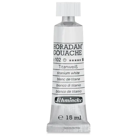 Schmincke Horadam Artist Gouache - Titanium White, 15 ml tube {1}