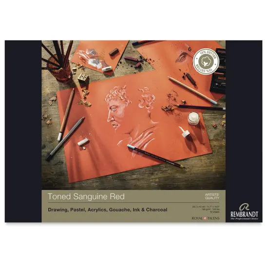 Rembrandt Toned Mixed Media Pad - Sanguine Red, 16.5" x 11.7" {1}