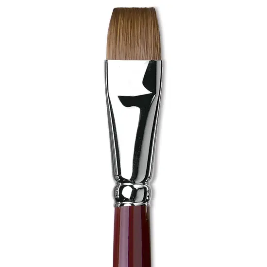 Da Vinci Kolinsky Red Oil Sable Brush - Bright, Long Handle, Size 16 {1}