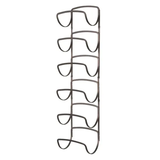 mDesign Modern Decorative Metal Wine Bottle Storage Organizer Rack {5}