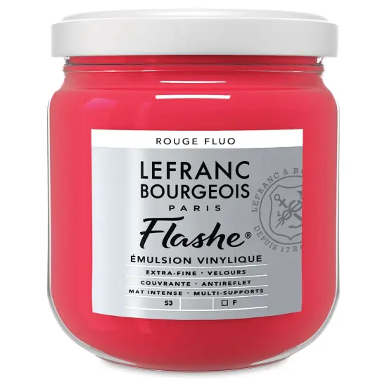 Lefranc & Bourgeois Flashe Vinyl Paint - Fluorescent Red, 400 ml jar {1}