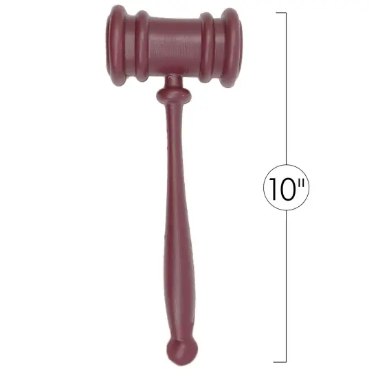udge Gavel Costume Accessory - Justice Costume Accessories Props for Courtroom - 1 Piece {5}