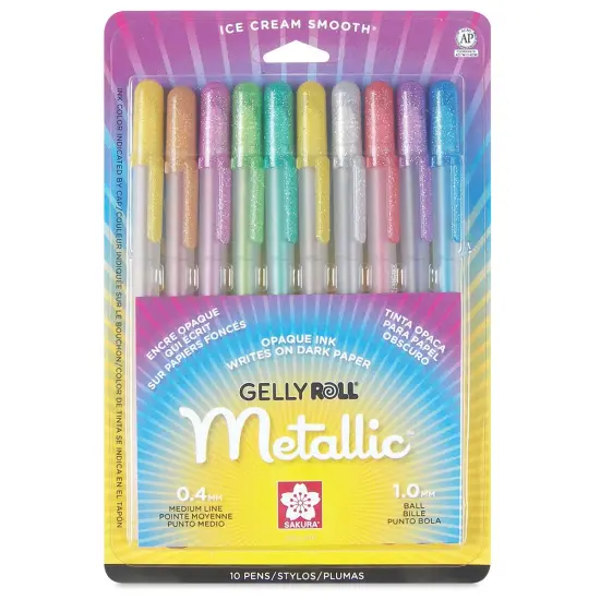 Sakura Gelly Roll Pens - Assorted Metallic Colors, Medium Tip, Set of 10 {2}