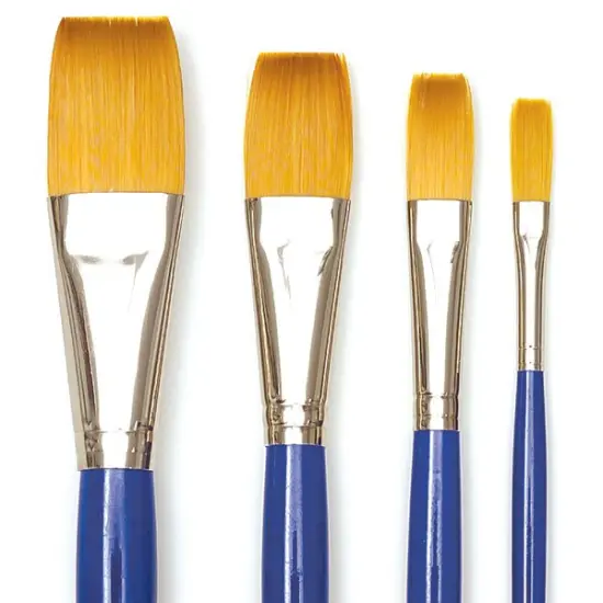 Blick Scholastic Golden Taklon Brush Set - One-Stroke, Set of 4 {2}