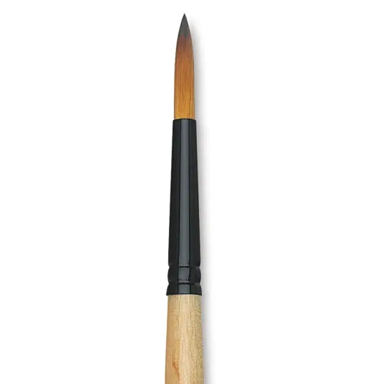 Dynasty Black Gold Brush - Fine Round, Long Handle, Size 16 {1}