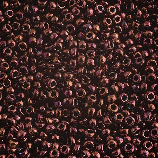 Miyuki 11 Round Seed Bead, 11-457B, Metallic Dark Raspberry Iris, 13 grams {1}