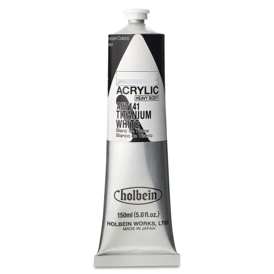 Holbein Heavy Body Artist Acrylics - Titanium White, 150 ml tube {1}