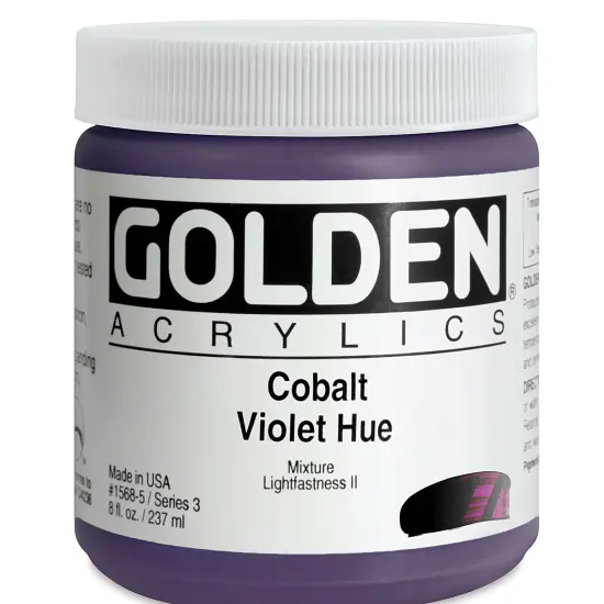 Golden Heavy Body Artist Acrylics - Cobalt Violet Historic Hue, 8 oz Jar {2}