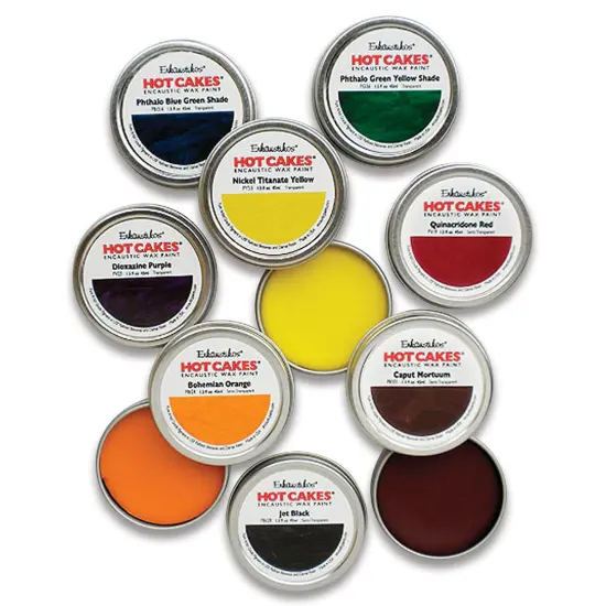 Enkaustikos Hot Cakes Encaustic Paint - Set of 8, Extended Academy Colors, 45 ml tins {1}
