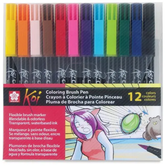 Sakura Koi Coloring Brush Pens - Assorted Colors, Set of 12 {2}