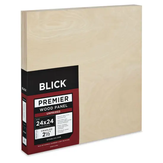 Blick Premier Wood Panel - 24" x 24", 2-1/2" Extra Deep Profile, Cradled {1}